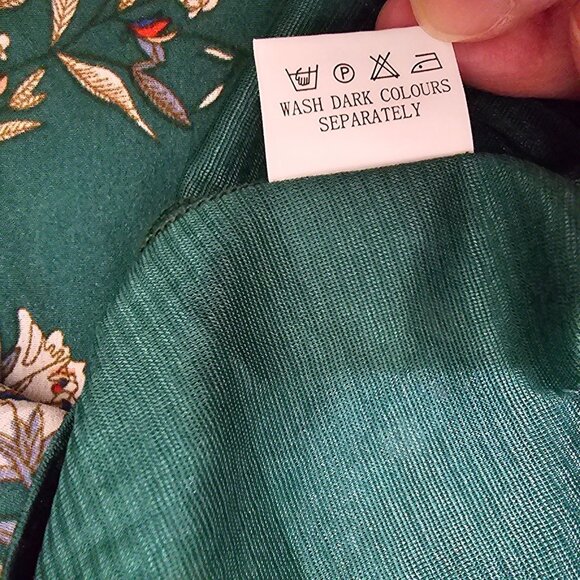 Gardenwed Women's Floral Dress M Green 100% Polyester - Picture 5 of 8